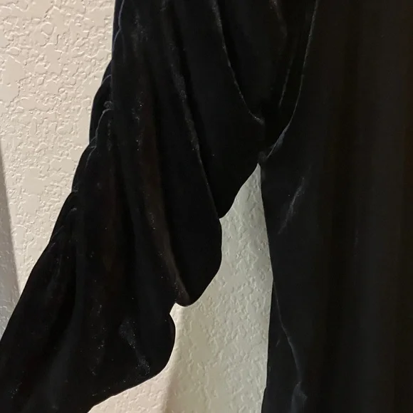 Susan Graver Black Velvet Blouse - Picture 4 of 5